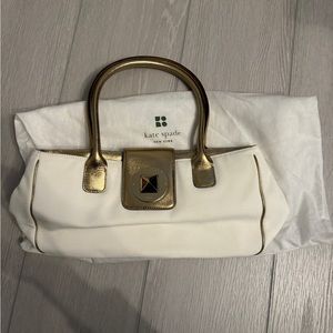 Kate Spade Ivory and Gold handbag.